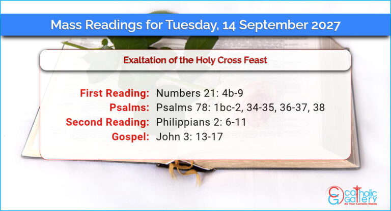Daily Mass Readings for Tuesday, 14 September 2027