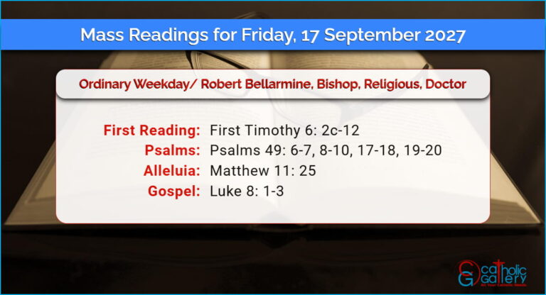 Daily Mass Readings for Friday, 17 September 2027
