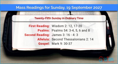 Daily Mass Readings for Sunday, 19 September 2027