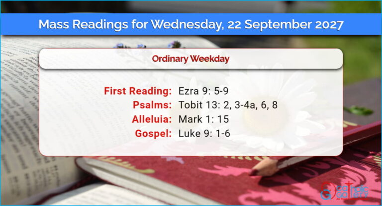Daily Mass Readings for Wednesday, 22 September 2027