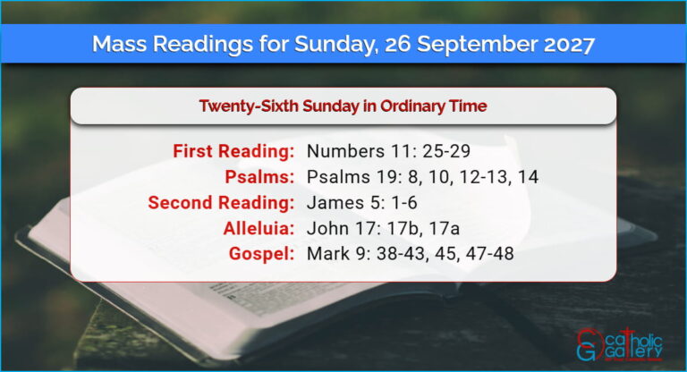 Daily Mass Readings for Sunday, 26 September 2027
