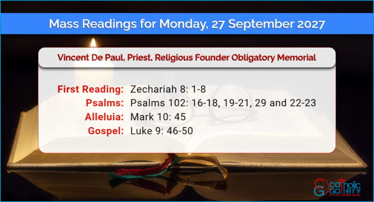Daily Mass Readings for Monday, 27 September 2027
