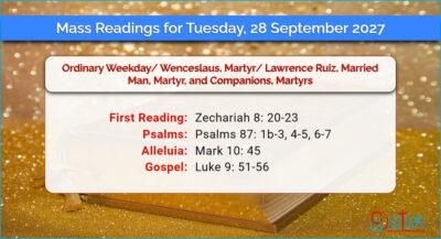 Daily Mass Readings for Tuesday, 28 September 2027
