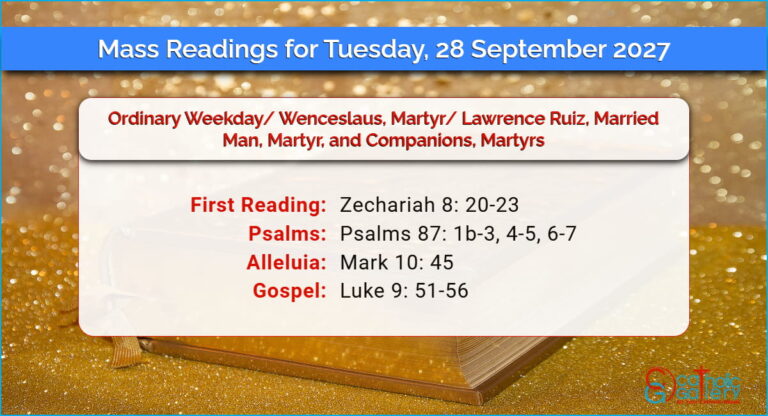 Daily Mass Readings for Tuesday, 28 September 2027