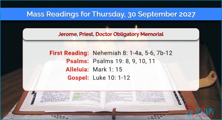 Daily Mass Readings for Thursday, 30 September 2027