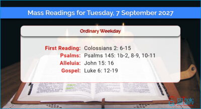 Daily Mass Readings for Tuesday, 7 September 2027