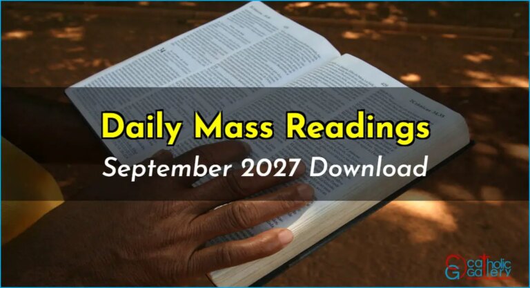 Download Mass Readings – September 2027