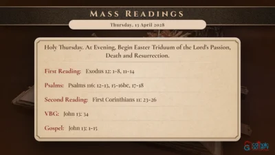 Daily Mass Readings – Thursday, 13 April 2028