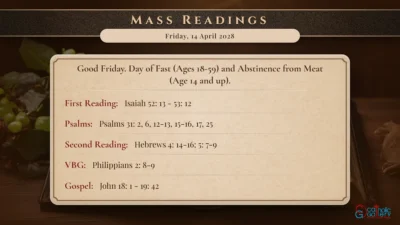 Daily Mass Readings – Friday, 14 April 2028