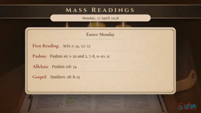 Daily Mass Readings – Monday, 17 April 2028