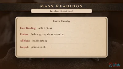 Daily Mass Readings – Tuesday, 18 April 2028