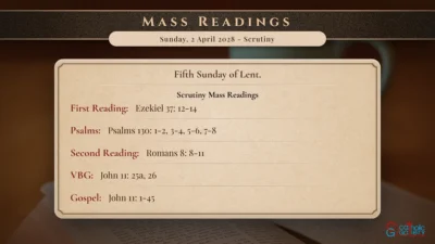 Daily Mass Readings – Sunday, 2 April 2028 – Scrutiny