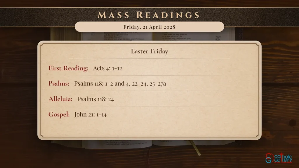 Daily Mass Readings Scripture Card – Friday, 21 April 2028