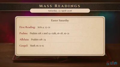 Daily Mass Readings – Saturday, 22 April 2028