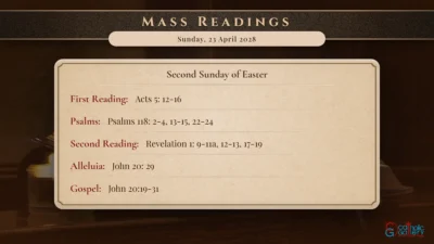 Daily Mass Readings – Sunday, 23 April 2028