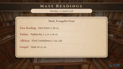 Daily Mass Readings – Tuesday, 25 April 2028