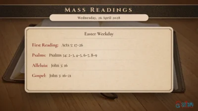 Daily Mass Readings – Wednesday, 26 April 2028