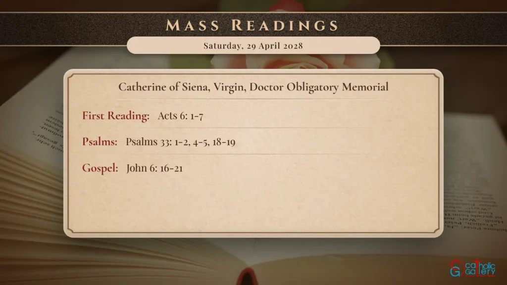 Daily Mass Readings Scripture Card – Saturday, 29 April 2028