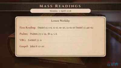 Daily Mass Readings – Monday, 3 April 2028