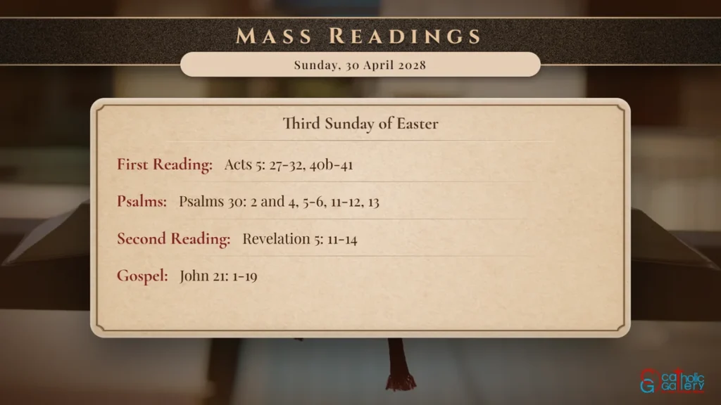 Daily Mass Readings Scripture Card – Sunday, 30 April 2028