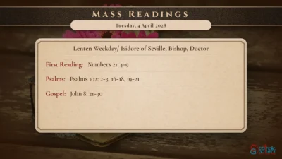 Daily Mass Readings – Tuesday, 4 April 2028
