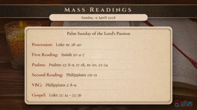 Daily Mass Readings – Sunday, 9 April 2028
