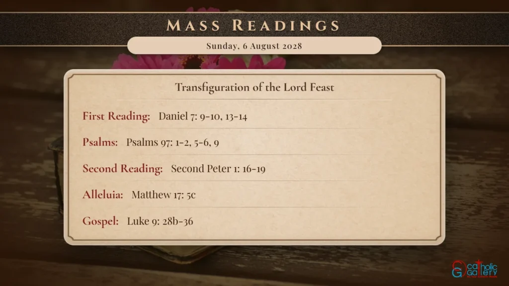 Daily Mass Readings Scripture Card – Sunday, 6 August 2028