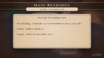 Daily Mass Readings – Tuesday, 12 December 2028