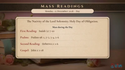 Daily Mass Readings – Monday, 25 December 2028 – Day