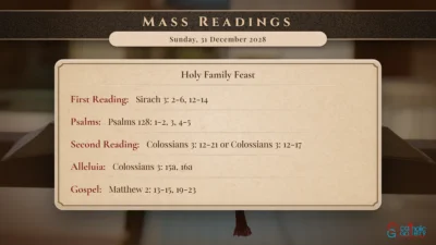 Daily Mass Readings – Sunday, 31 December 2028