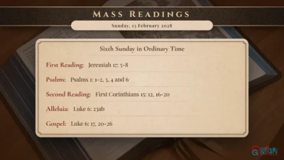 Daily Mass Readings – Sunday, 13 February 2028
