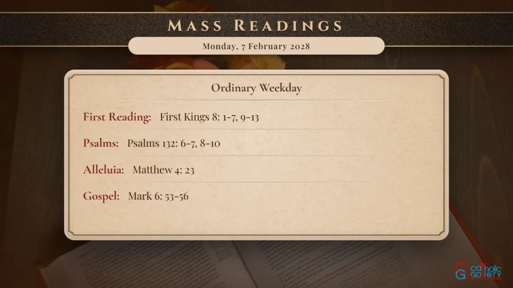 Daily Mass Readings Scripture Card – Monday, 7 February 2028