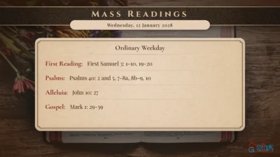 Daily Mass Readings – Wednesday, 12 January 2028