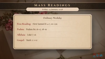 Daily Mass Readings – Friday, 14 January 2028
