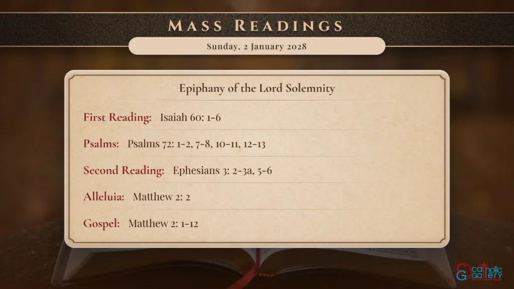 Daily Mass Readings Scripture Card – Sunday, 2 January 2028