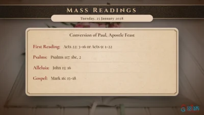 Daily Mass Readings – Tuesday, 25 January 2028