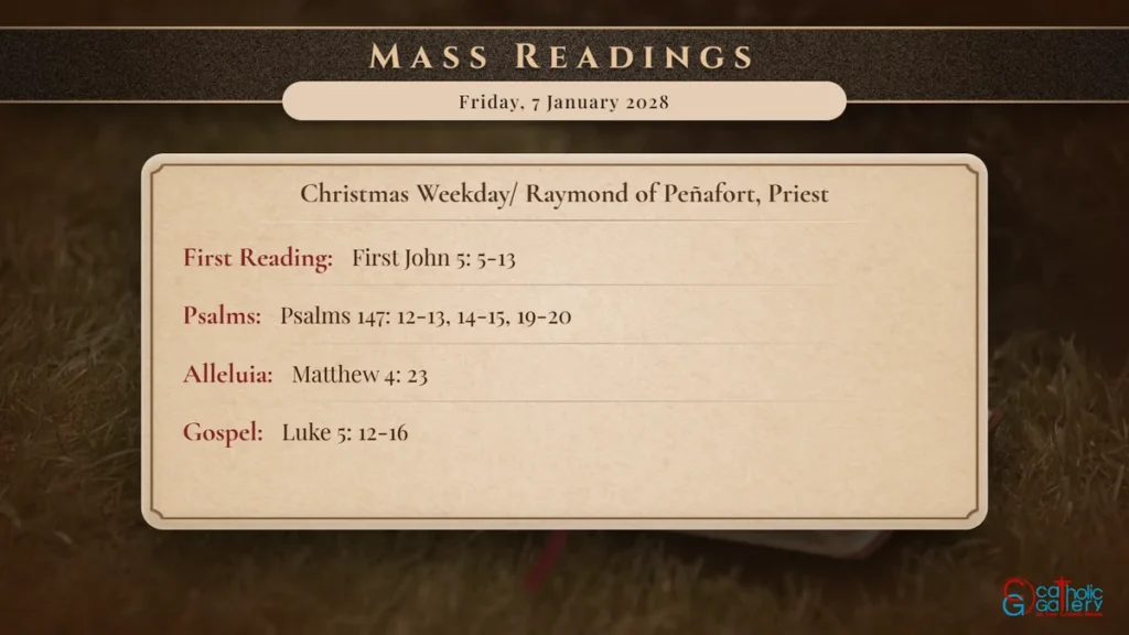 Daily Mass Readings Scripture Card – Friday, 7 January 2028