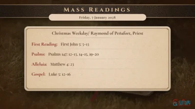Daily Mass Readings – Friday, 7 January 2028