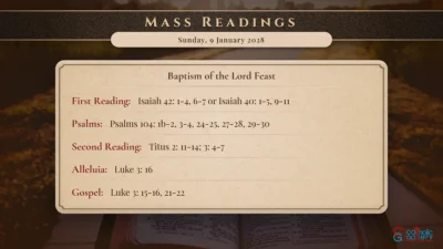 Daily Mass Readings – Sunday, 9 January 2028