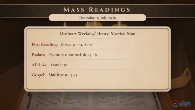 Daily Mass Readings – Thursday, 13 July 2028