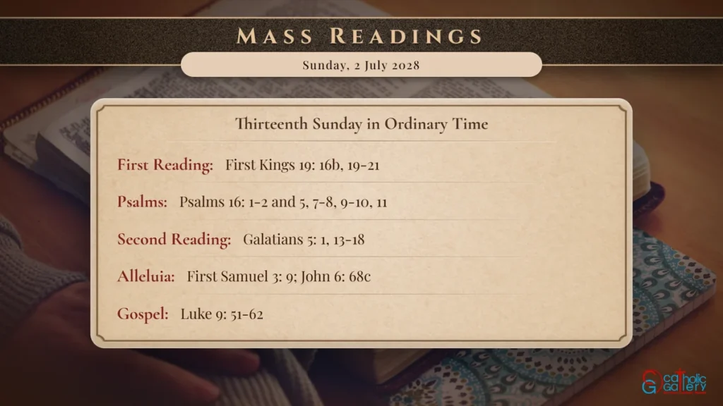 Daily Mass Readings Scripture Card – Sunday, 2 July 2028