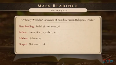 Daily Mass Readings – Friday, 21 July 2028