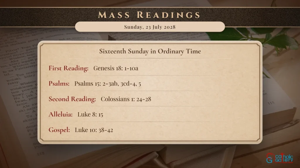 Daily Mass Readings Scripture Card – Sunday, 23 July 2028