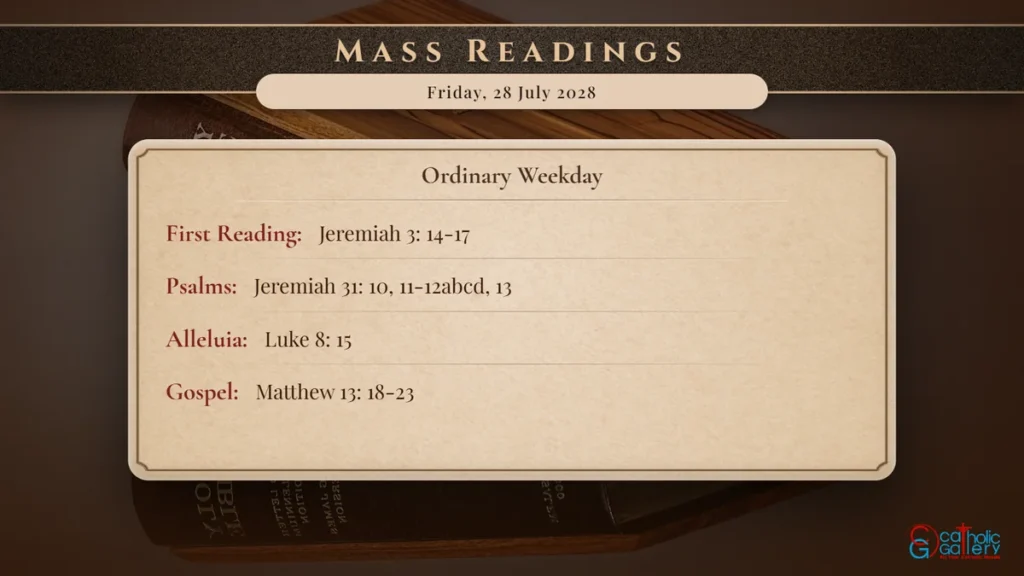 Daily Mass Readings Scripture Card – Friday, 28 July 2028