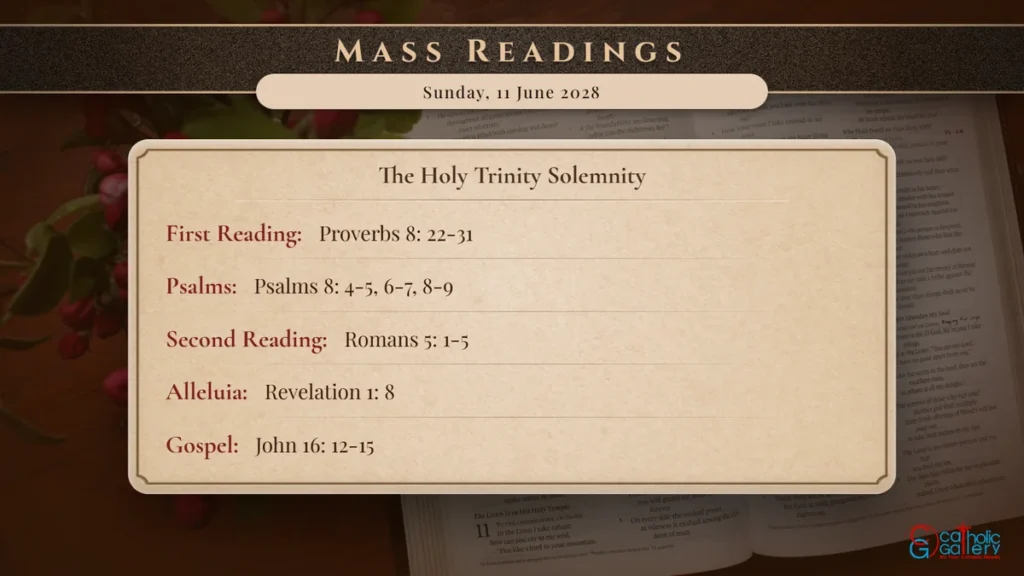 Daily Mass Readings Scripture Card – Sunday, 11 June 2028
