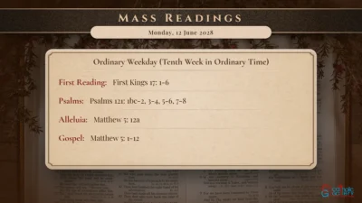 Daily Mass Readings – Monday, 12 June 2028