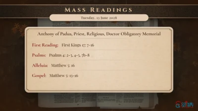 Daily Mass Readings – Tuesday, 13 June 2028