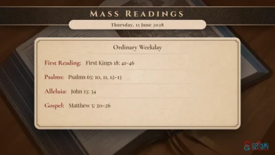 Daily Mass Readings – Thursday, 15 June 2028