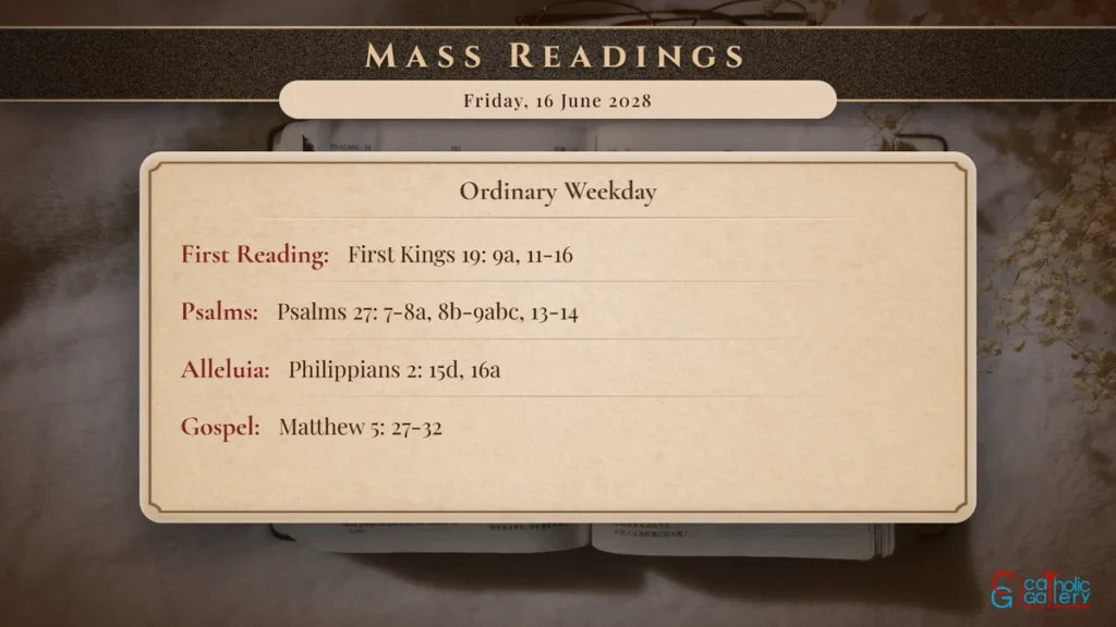 Daily Mass Readings Scripture Card – Friday, 16 June 2028