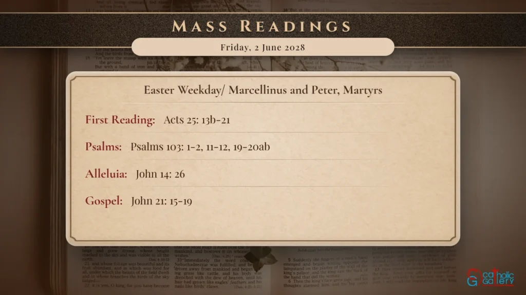 Daily Mass Readings Scripture Card – Friday, 2 June 2028